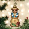 Old World Christmas Glass Ornament - Sand Snowman -Christmas Store old world christmas ornament sand snowman 15