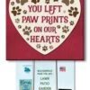 Pet Memorial Plaque For Outside - Cats Or Dogs - Paw Prints - 8in -Christmas Store pet memorial plaque for outside cats or dogs paw prints 8in 12