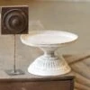 Pillar Candle Atessa Pedestal Plate - Cream - 6in H -Christmas Store pillar candle atessa pedestal plate cream 6in h 10