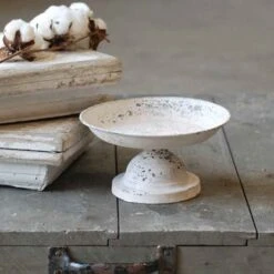 Pillar Candle Pedestal Plate - Cream - 8.25in W