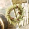 Pine Candle Ring - Prickly Pine With Snow - 6.5in -Christmas Store pine candle ring prickly pine with snow 6 5 inch 16