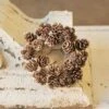 Pine Cone Candle Ring - Shimmer Gold Pine Cone - 4in