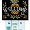 Pineapple Welcome Sign For Yard - 8in -Christmas Store pineapple welcome sign for yard 8in 12