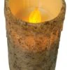 Primitive Battery-Operated Pillar Candle With Timer - Burnt Ivory - 6in X 3in -Christmas Store primitive battery operated pillar candle with timer burnt ivory 6in x 3in 16