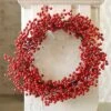 Red Berry Wreath - Waterproof Berries - 18 Inch -Christmas Store red berry wreath waterproof berries 18in 19