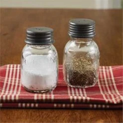 Park Designs Salt & Pepper Shaker Set - Glass Mason Jar - 3.5in