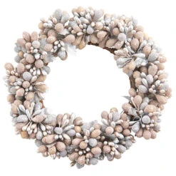 Silver/Light Gold Frost Candle Ring - 3.75in