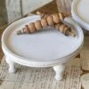 Single Tier Round Wooden Tray - Turned Legs - 11in X 4.25in 1 Single Tier Round Wooden Tray - Turned Legs - 11in X 4.25in -Christmas Store single tier round wooden tray turned legs 11in x 4 25in 14