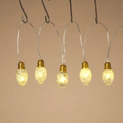 Slow-Twinkle LED Lights - Warm White LED - Battery/Silver Wire - 10 Lights