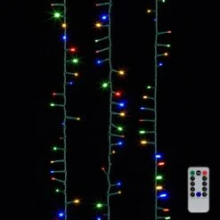 Snake Garland Lights - 1000 Multicolor LED Lights - Green Wire - 73ft