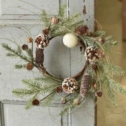 Snowy Pine Candle Ring - Snowmass Village - 6.5in