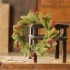 Spruce Candle Ring - White Spruce With Berries - 6in -Christmas Store spruce candle ring white spruce with berries 6 inch 13