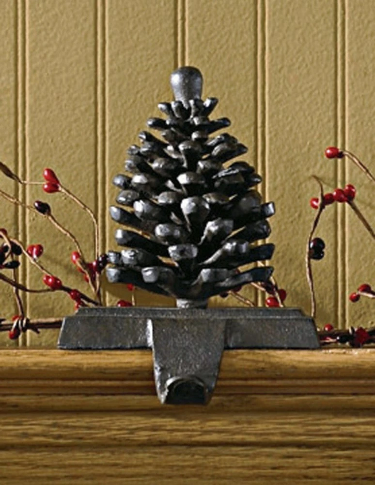 Park Designs Stocking Holder - Rustic Iron Pinecone Hook 3 Park Designs Stocking Holder - Rustic Iron Pinecone Hook