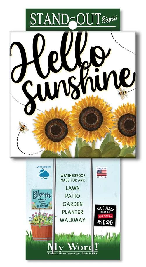 Sunflower Welcome Sign For Yard - Hello Sunshine - 8in 3 Sunflower Welcome Sign For Yard - Hello Sunshine - 8in