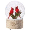 Water Globe - Cardinals On Holly Branch - 6.5in -Christmas Store water globe cardinals on holly branch 6 5in 12