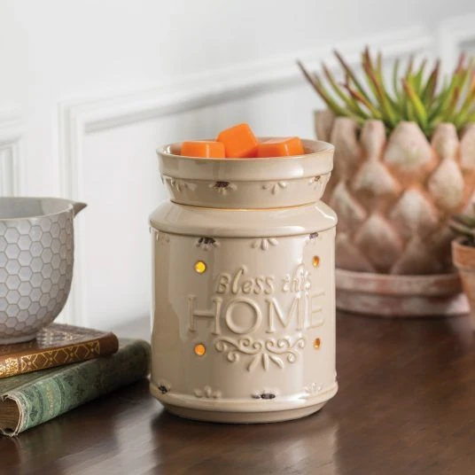 Wax Melt/Wax Tart Warmer - With Removable Dish - Bless This Home 4 Wax Melt/Wax Tart Warmer - With Removable Dish - Bless This Home - Image 2