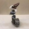 Wood Pelican Statue On Pier - 10.75in