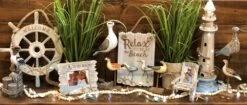 Wooden Bird Figurine - White Shore Bird - 14.5in -Christmas Store wooden bird figurine white shore bird 14 5in 25